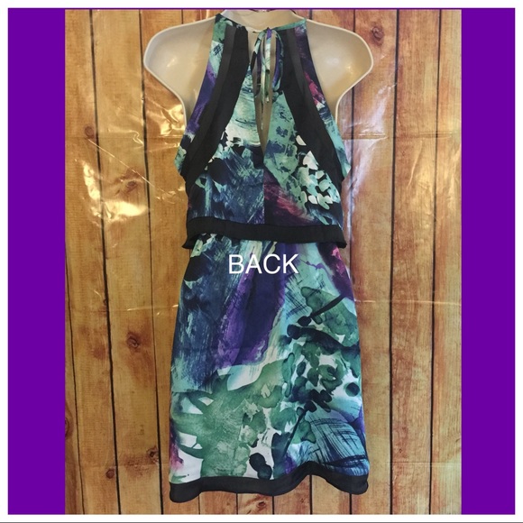 4 for $30 💜CLIO💚 Multicolored Halter Dress - Picture 2 of 5